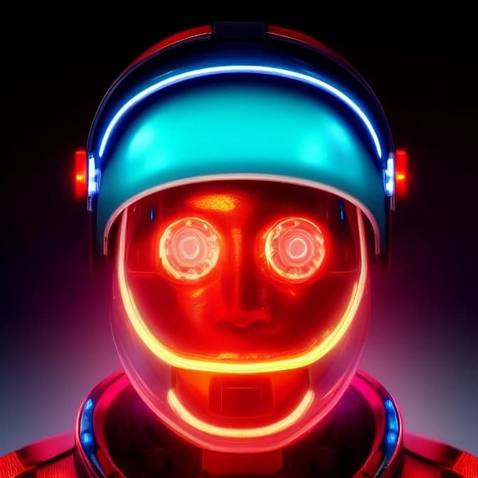 Spaceman with fire eyes Spaceman with fire eyes