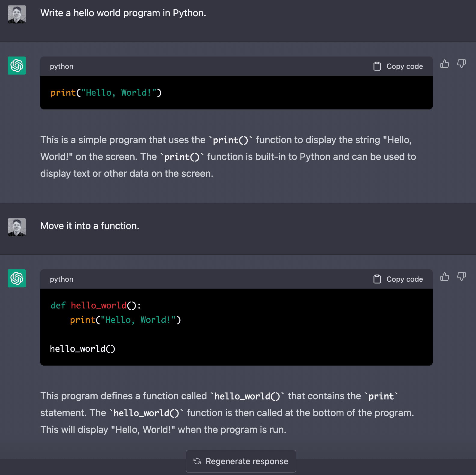 ChatGPT > Move it into a function.