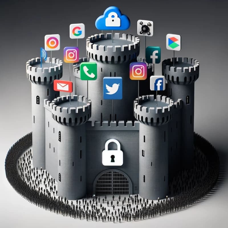 Data monopolies: The big tech companies have a monopoly on their users' data. They lock it away and make it hard to access. Data monopolies